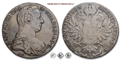 Austria, MARIA TERESA, TALLERO RICONIO, 1780, Zecca di Vienna, ARGENTO, qBB, (KM T1) / Silbertaler von Maria Theresia von Österreich (Maria Theresa of Austria Silver Thaler - World coins - monete mondiali europee austriache d'argento - moneta mondiale europea austriaca - talleri da collezione) | Moruzzi Numismatica