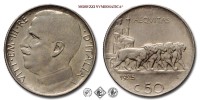 Regno d'Italia, VITTORIO EMANUELE III, CENTESIMI 50, Leoni - bordo rigato, 1925, Zecca di Roma, NICHEL, m​​​​​​​SPL, (Pagani 807) / monete italiane moderne (moneta italiana moderna da collezione - Casa Savoia) | Moruzzi Numismatica