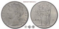 Repubblica Italiana, LIRE 100, Minerva, I tipo, 1959, Zecca di Roma, ACMONITAL, q​​​​​​​FDC, (Pagani 2155) / monete italiane moderne (moneta italiana moderna da collezione) | Moruzzi Numismatica